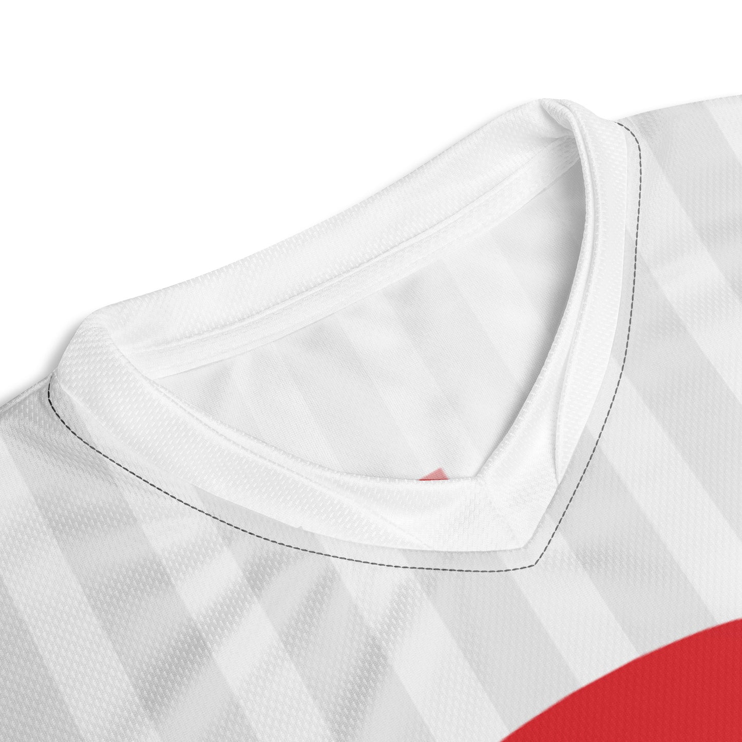 White and Grey Striped Pickleball Jersey