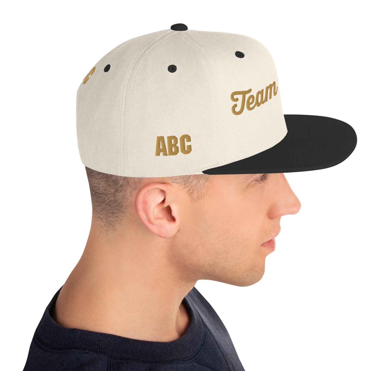 Custom Classic Snapback (All Sides, One Color Design)