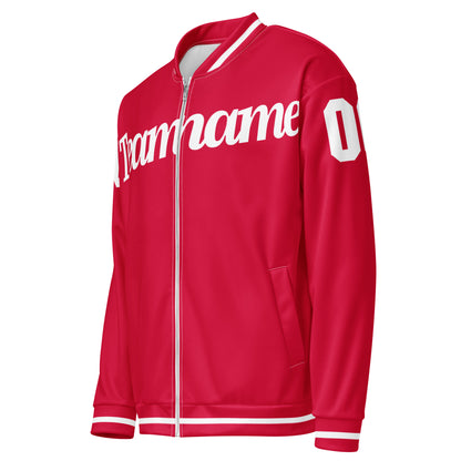 Crimson/White Bomber Jacket