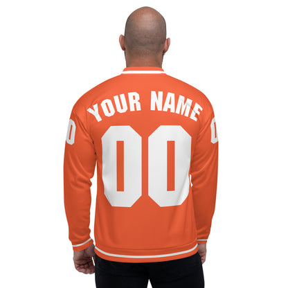 Outrageous Orange/White Bomber Jacket