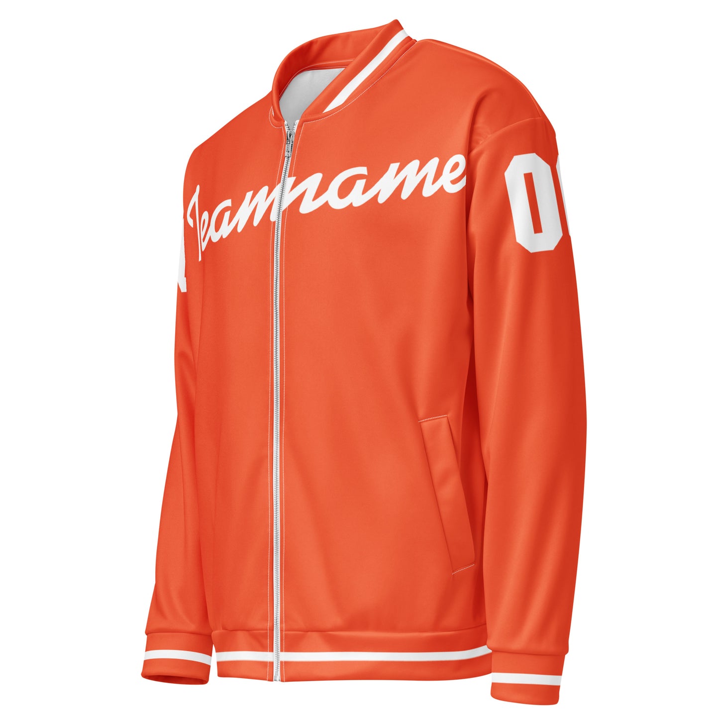 Outrageous Orange/White Bomber Jacket