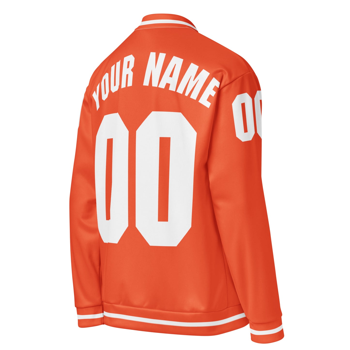 Outrageous Orange/White Bomber Jacket