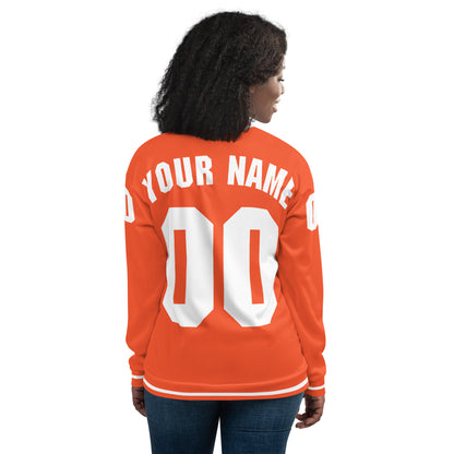 Outrageous Orange/White Bomber Jacket