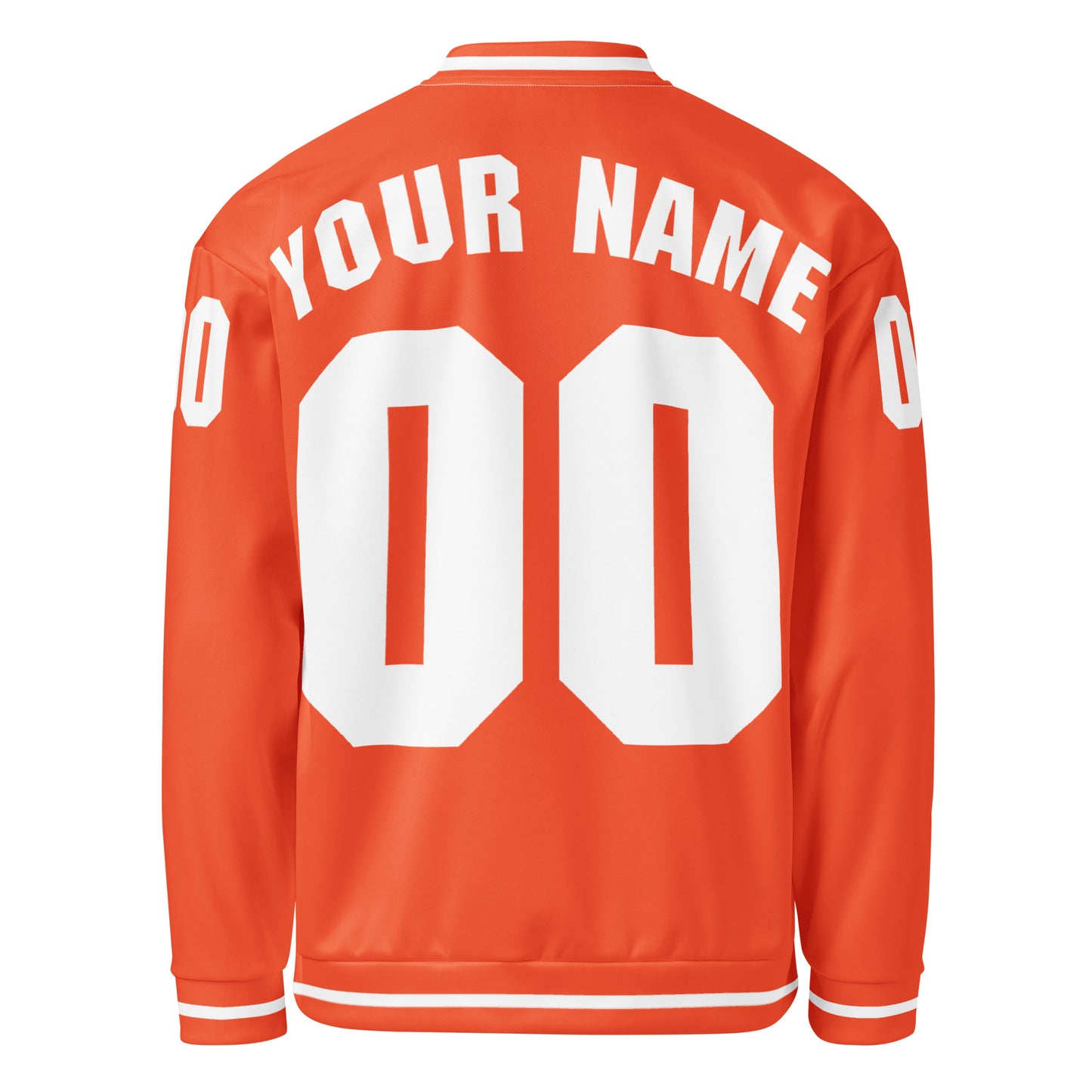 Outrageous Orange/White Bomber Jacket