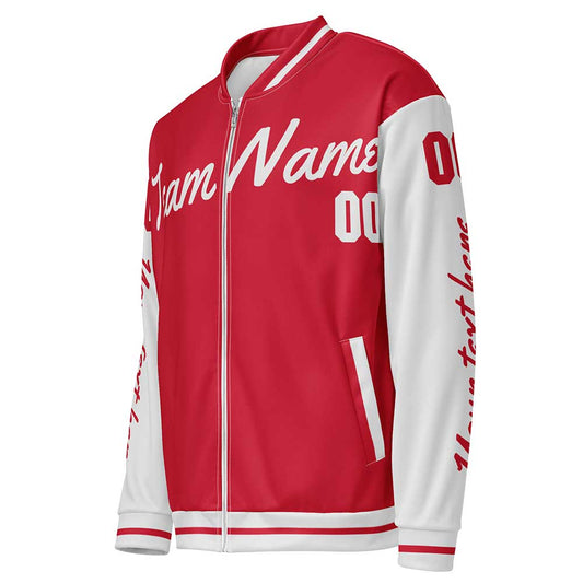 Custom Red/Whisper Bomber Jacket