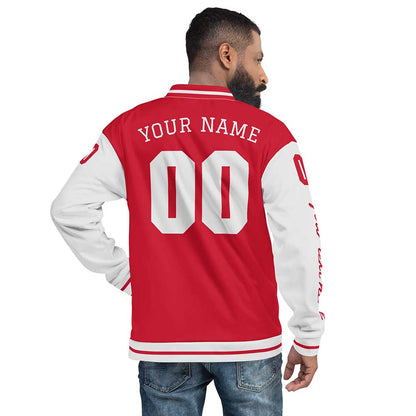 Custom Red/Whisper Bomber Jacket