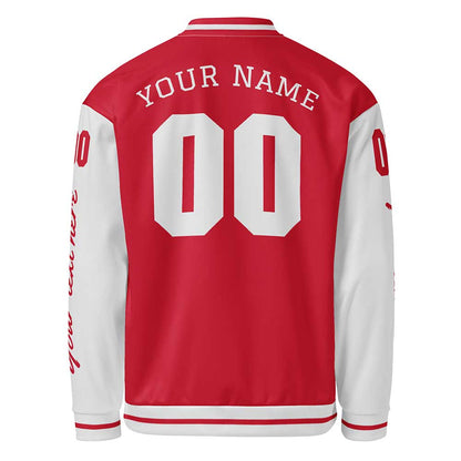 Custom Red/Whisper Bomber Jacket