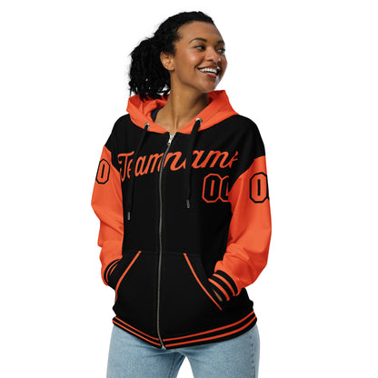 Outrageous Orange/Black Jersey Hoodie