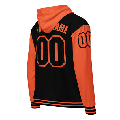 Outrageous Orange/Black Jersey Hoodie