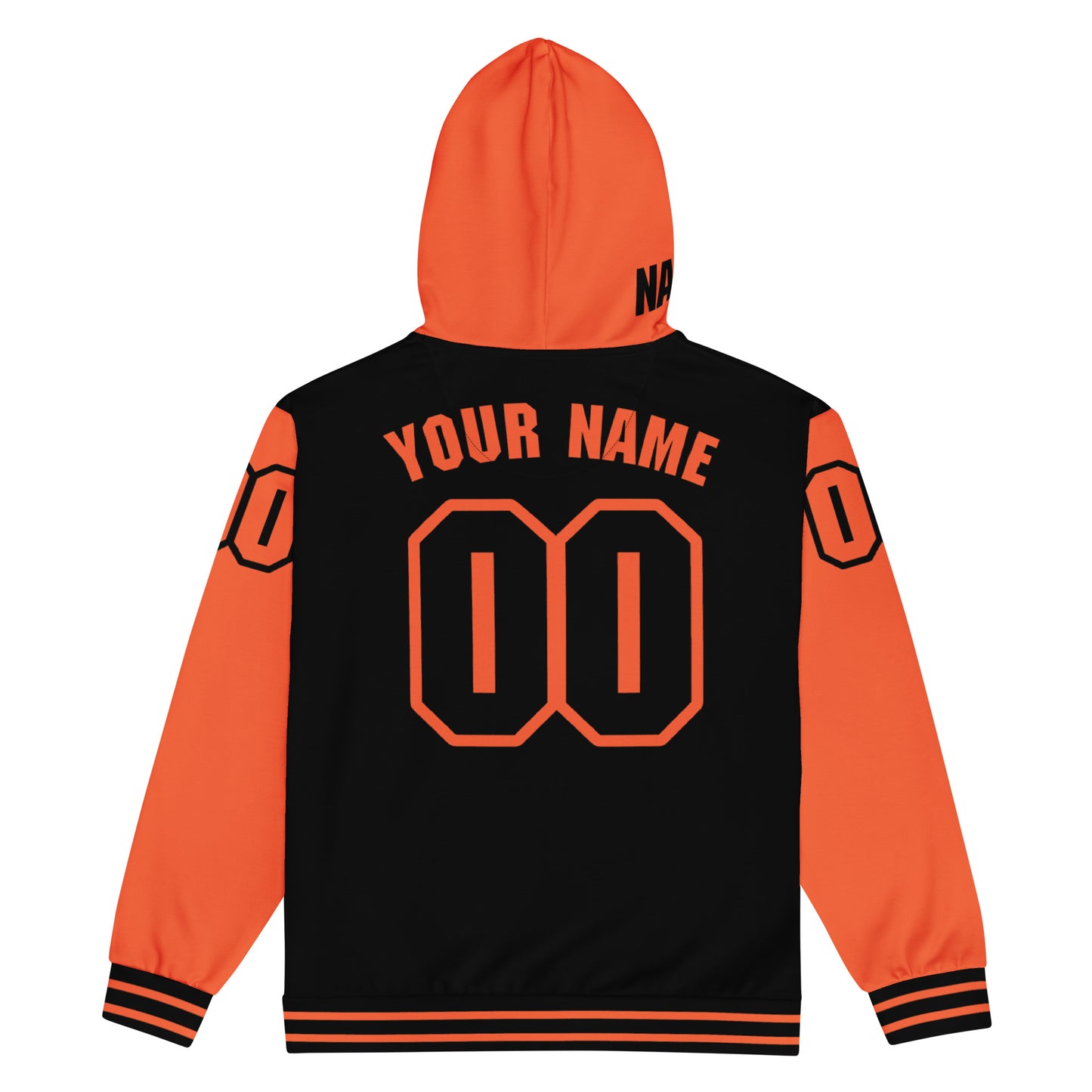 Outrageous Orange/Black Jersey Hoodie