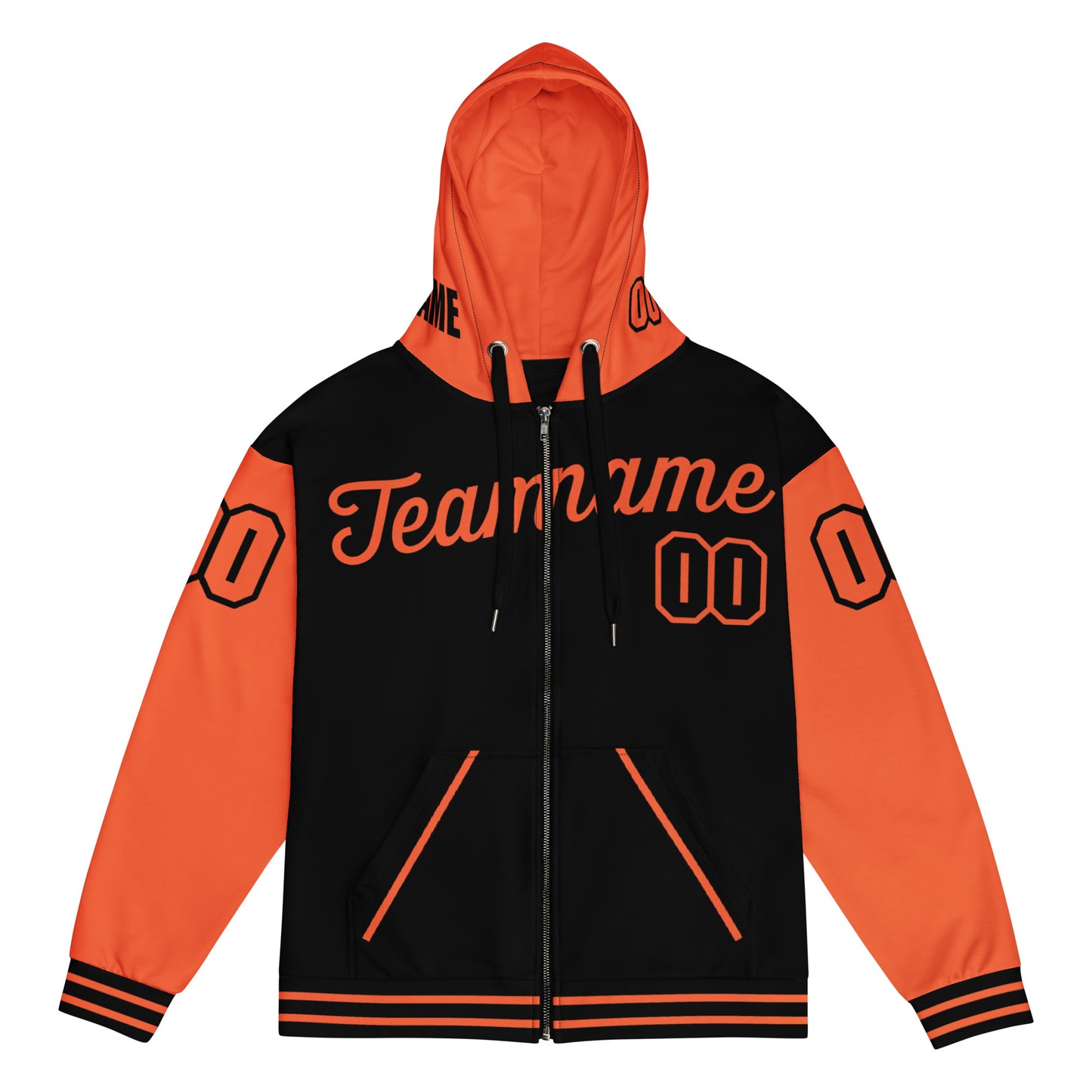 Outrageous Orange/Black Jersey Hoodie