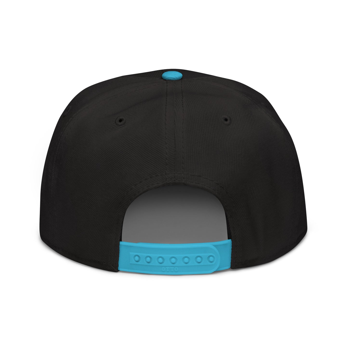 Custom Aqua Blue/Black Snapback Hat with Your Initials (Launch)